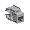 Leviton Extreme Cat 6A Quickport Gray, Connector, Channel-Rated 6110G-RG6